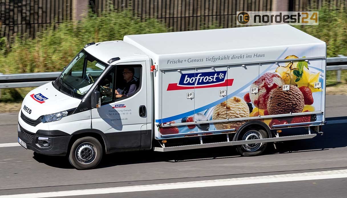 107049275 - bofrost refrigerated delivery van on motorway. bofrost is the largest direct distributor of frozen food and ice cream in europe and currently operates in 13 countries.