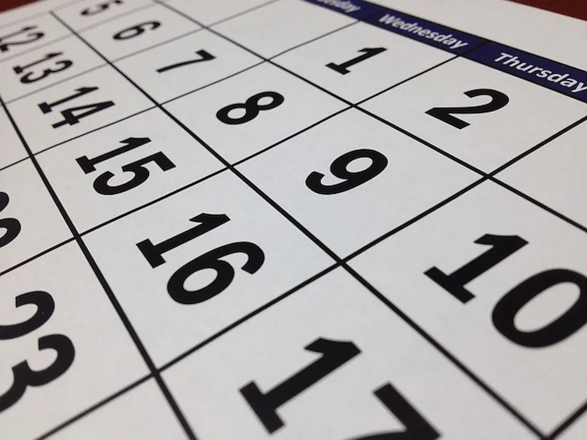 Calendario eventi