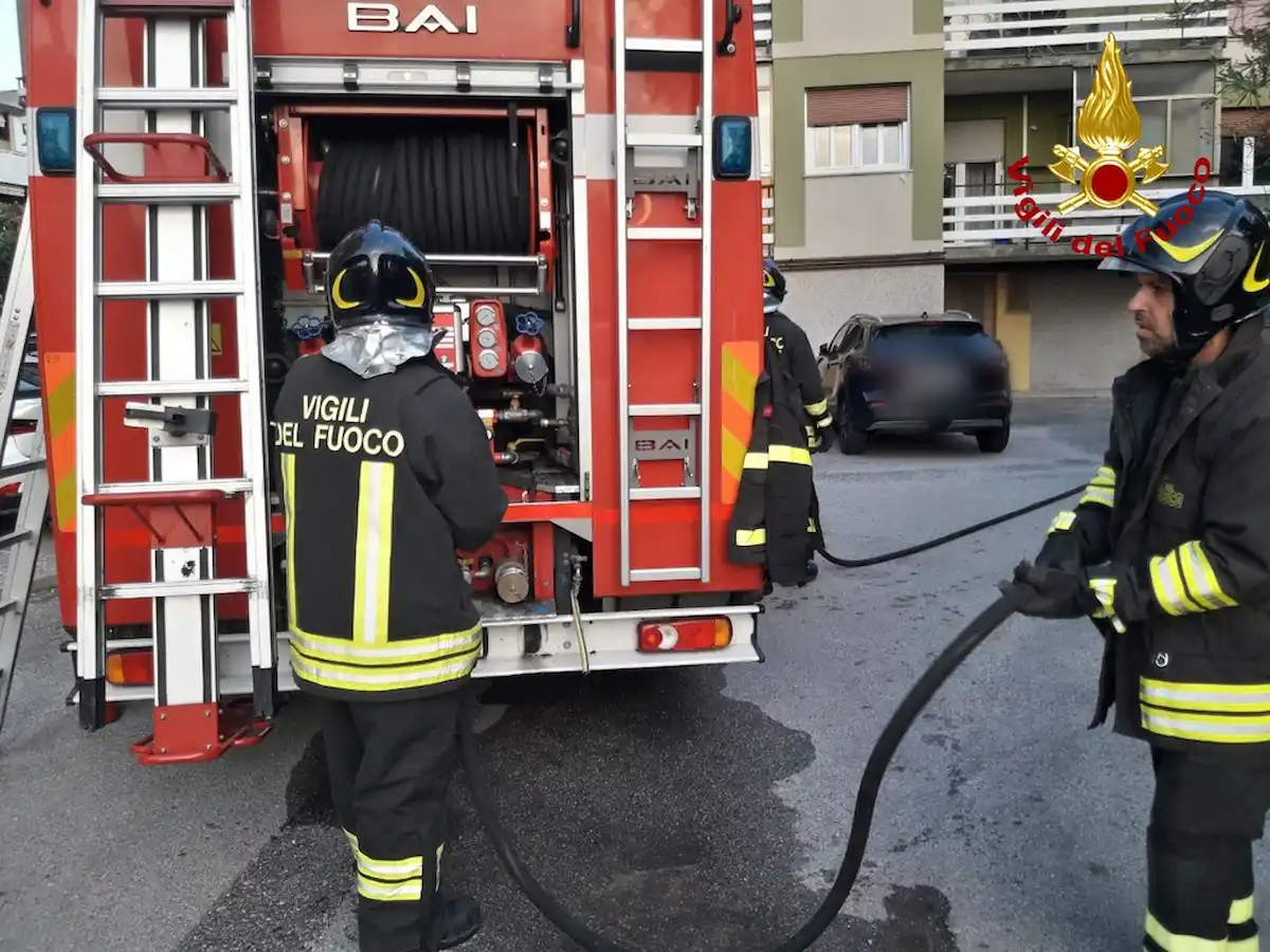 incendio in appartamento a Grado