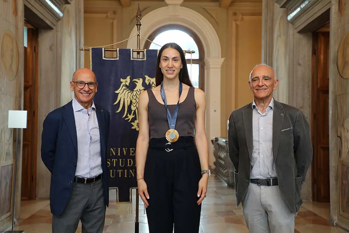 Giulia Rizzi incontra il rettore Roberto Pinton