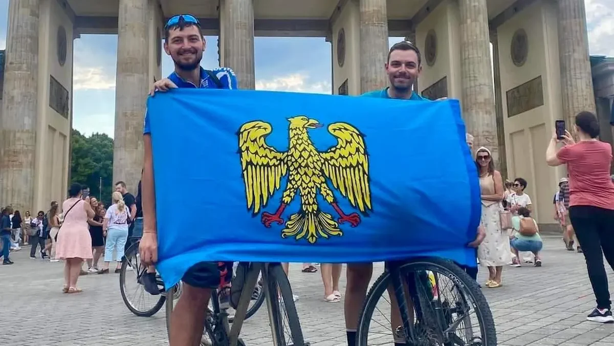 Andrea e Gabriel, da Feletto Umberto a Berlino in bicicletta