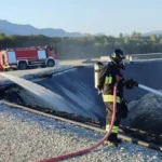 Incendio alla discarica di Maniago
