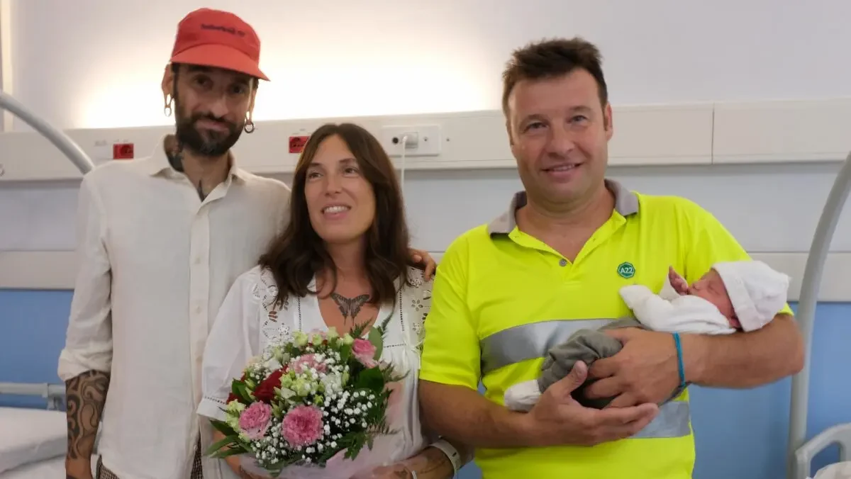Da destra Ivan Bressan con Olimpia, mamma Francesca e papà Domenico