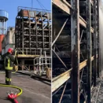 incendio alle Acciaierie Venete