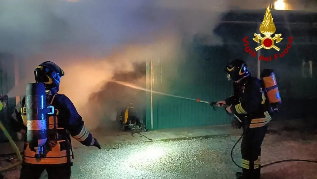Incendio a Trieste