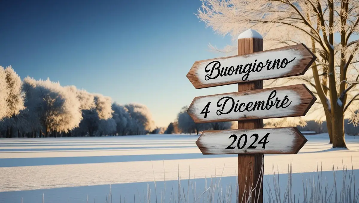 Frasi e immagini di buongiorno del 4 dicembre 2024