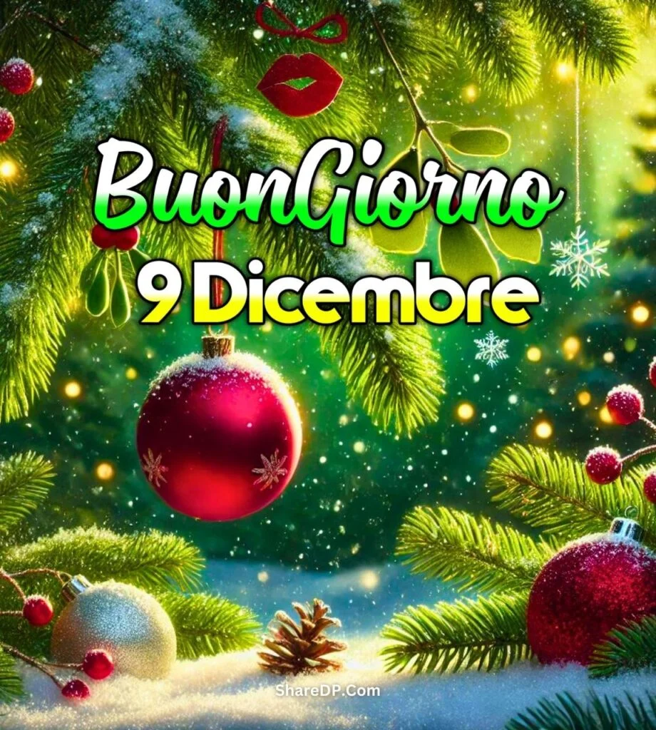 Frasi e immagini di Buongiorno per il 9 Dicembre 2024