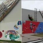 Il vento stacca l'impianto fotovoltaico della palestra