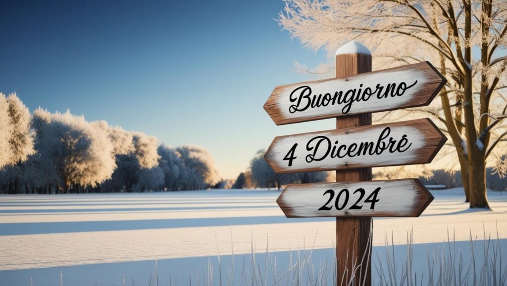 Frasi e immagini di buongiorno del 4 dicembre 2024