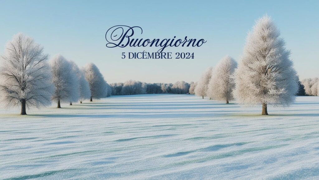 Buongiorno 5 dicembre 2024