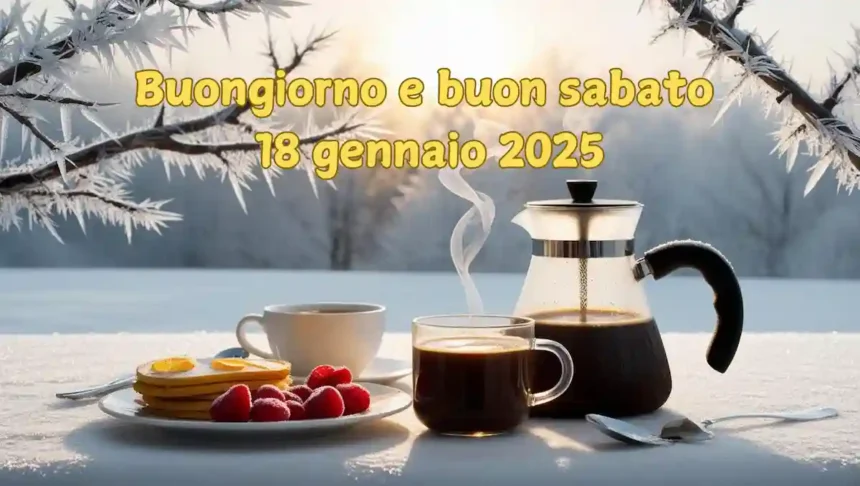 Immagini e frasi di Buongiorno per Sabato 18 Gennaio 2025: le più belle