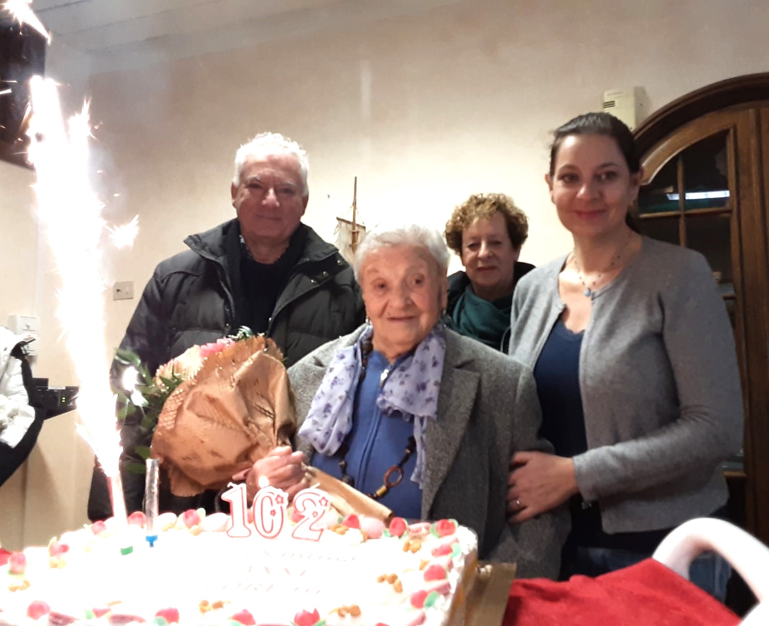 E sono 102 per Santina alla Casa di Soggiorno Binotto di Cavaso del Tomba (TV)