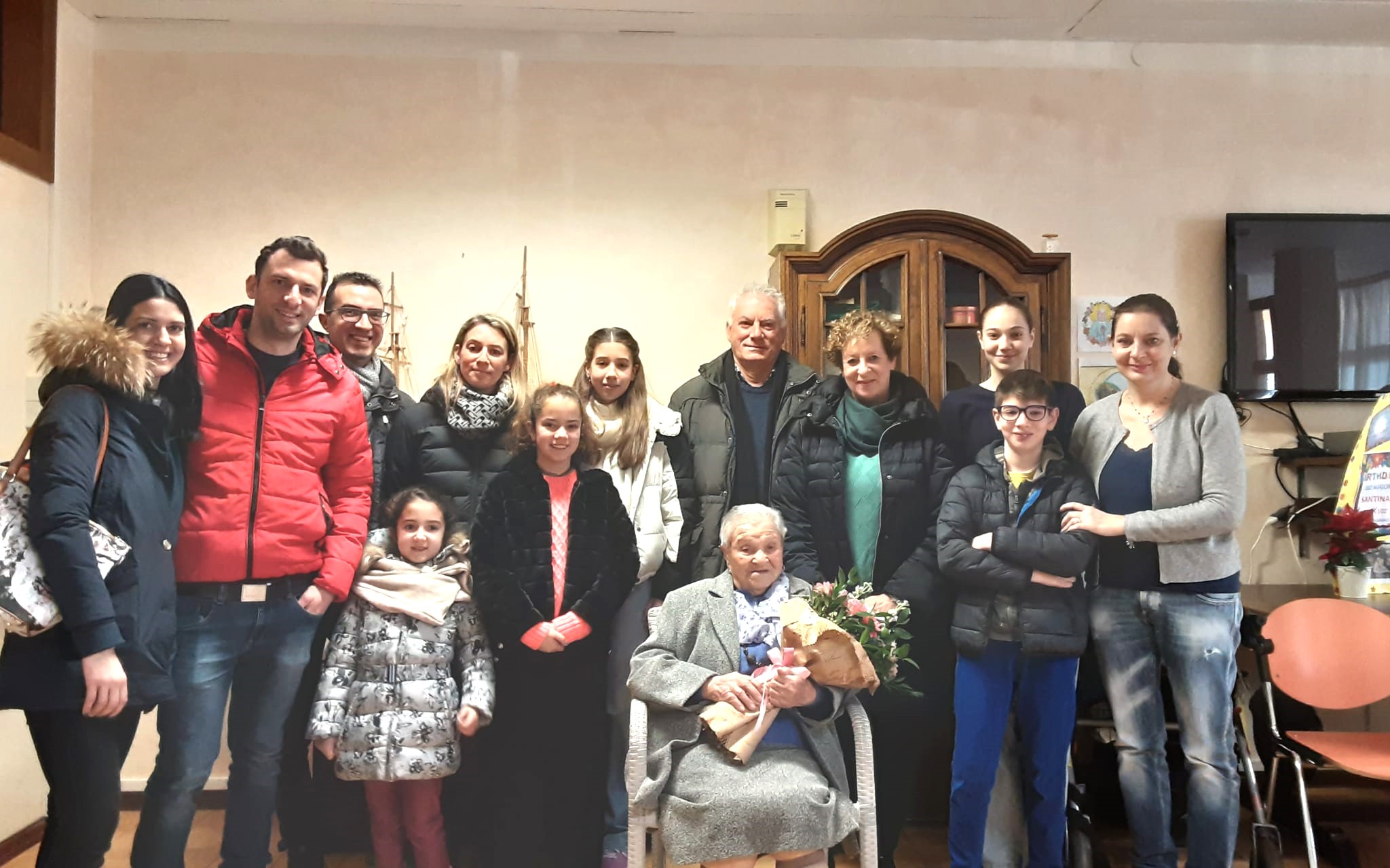 E sono 102 per Santina alla Casa di Soggiorno Binotto di Cavaso del Tomba (TV)