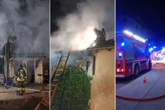 incendio nella legnaia a Bressa di Campoformido