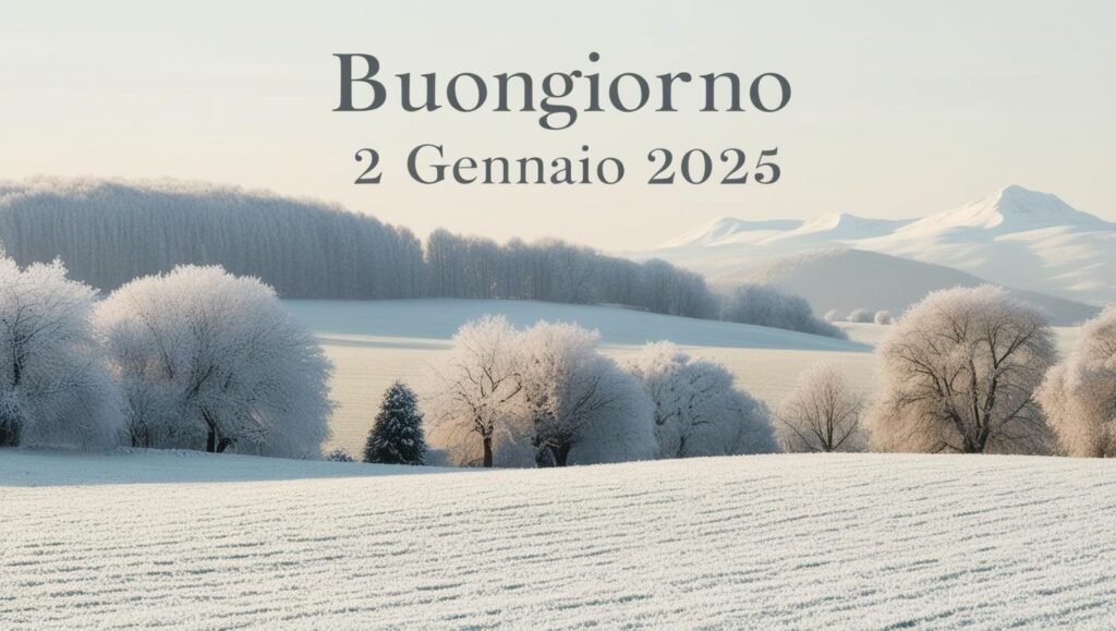 Buongiorno 2 gennaio 2025: frasi e immagini