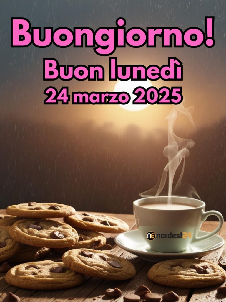 immagine din buongiorno e buon lunedì 24 marzo 2025