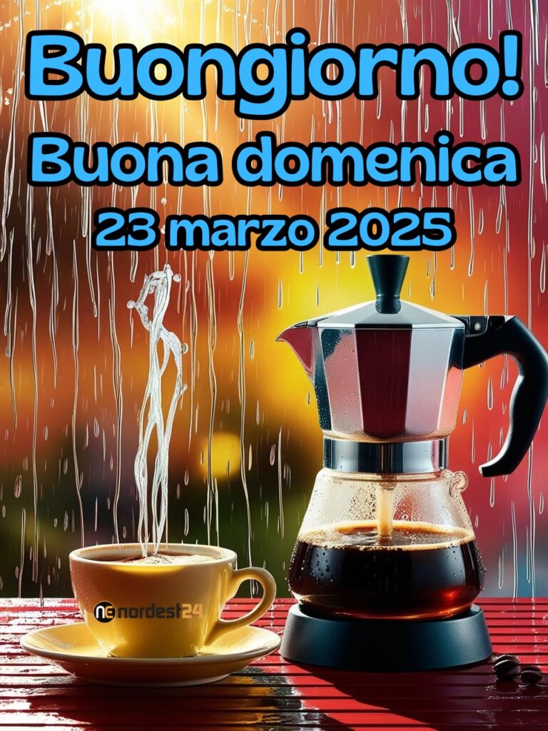 immagine di buongiorno e buona domenica 23 Marzo 2025