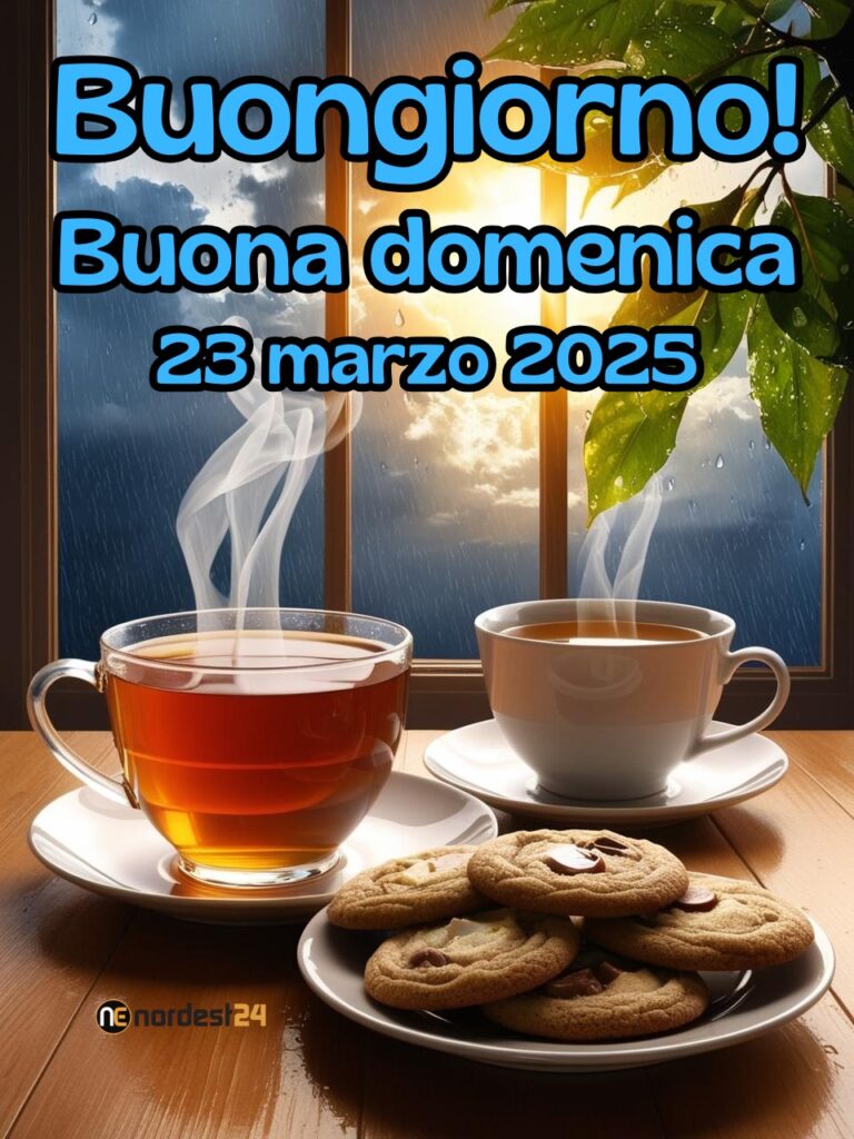 immagine di buongiorno e buona domenica 23 Marzo 2025