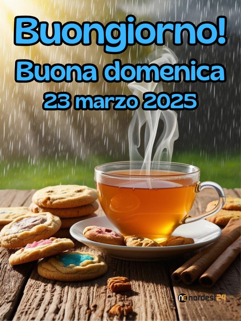 immagine di buongiorno e buona domenica 23 Marzo 2025