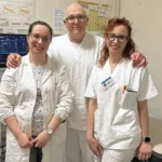 la foto del dottor Babbo con le dottoresse Monica Carrozzini e Stefania di Gangi.