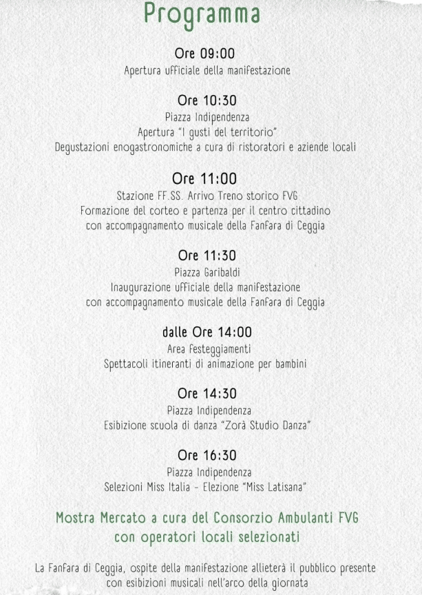 PROGRAMMA EVENTI