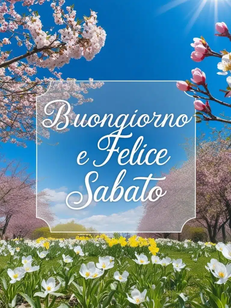 Immagini e frasi di Buongiorno e buon sabato