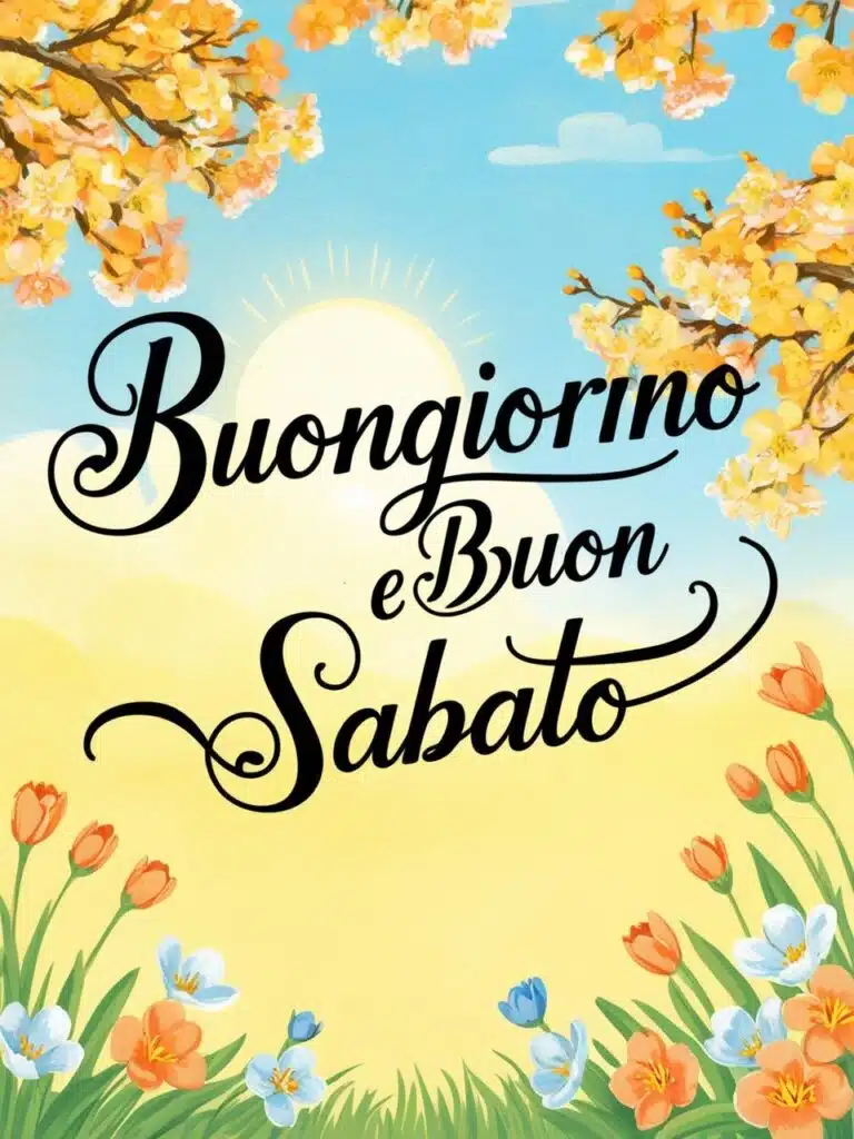 Immagini e frasi di Buongiorno e buon sabato