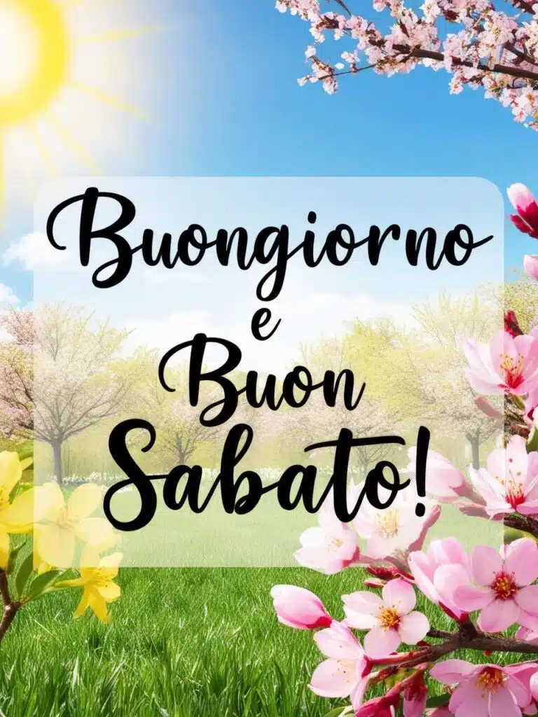 Immagini e frasi di Buongiorno e buon sabato