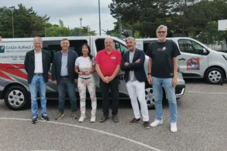 da sinistra: Andrea Musig, Roberto Tonca, Anna Maria Cisint, Rolando Cerigioni, Antonio Calligaris, Fabio Banello
